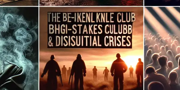 A cinematic collage featuring iconic scenes from classic films about masculinity, resilience, and inner struggles.